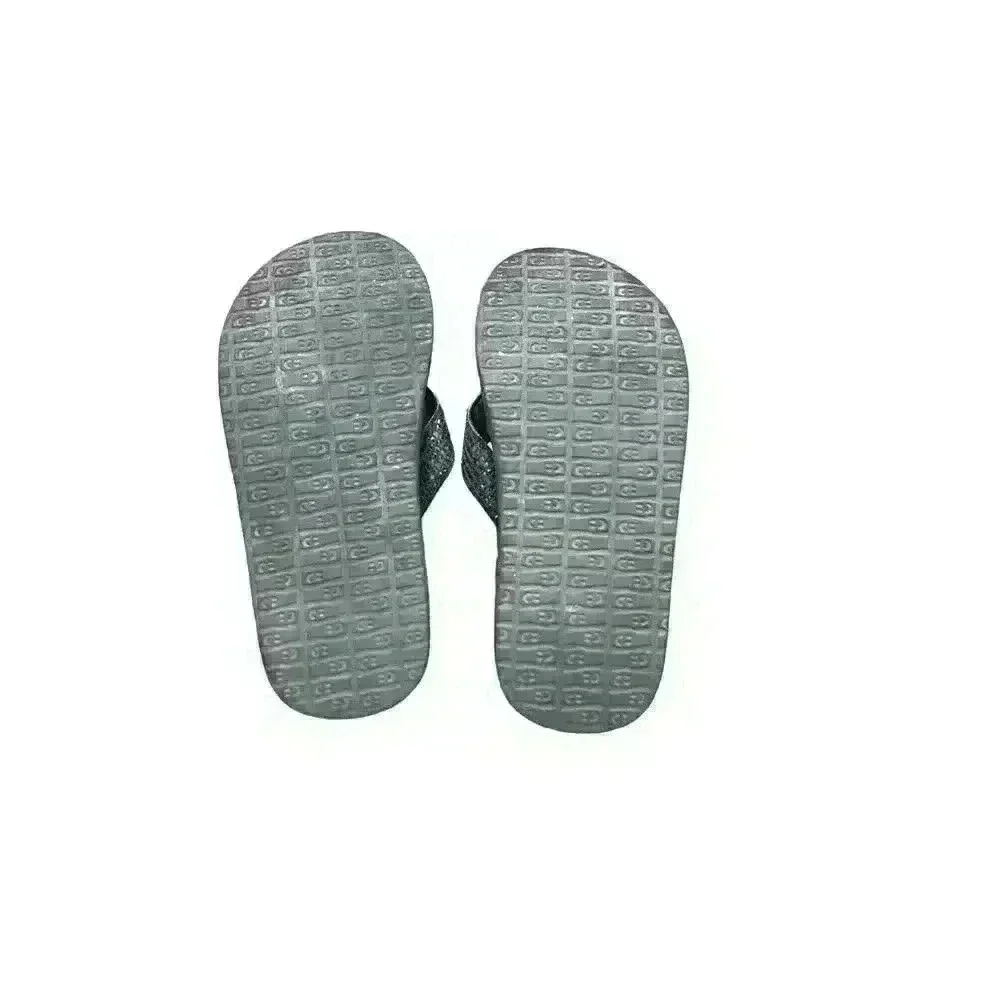 Sanuk Black Glitter Kids Flip Flops/Sandals Size 11-12 Kids